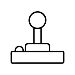Poster - Retro arcade game joystick vector illustration for vintage gaming console design and control panel art