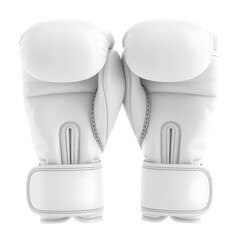 Fototapete - Boxing Gloves, 3d Render, Isolated. Soft Padded Boxing Gloves Presented In A Straightforward View Against A Clean White Background. Ready For Action, Perfect For Sports Themes, Training And Fitness