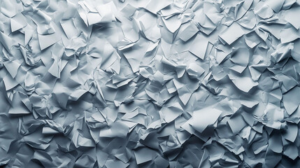 Poster - Grey and white abstract background with layered paper elements and subtle shine symbolizing clarity elegance simplicity balance and the layering of ideas or structured thought

