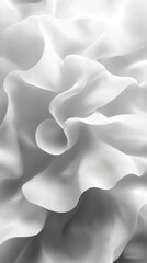 Poster - Grey and white abstract background with layered paper elements and subtle shine symbolizing clarity elegance simplicity balance and the layering of ideas or structured thought

