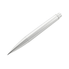 Leinwandbilder - Sleek Silver Pen, A Symbol Of Writing Excellence. Luxurious Design Captured In A 3d Render. A Smooth Writing Instrument Isolated On A Clean, White Background For Professional Use.