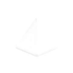 Poster - Geometric Pyramid 3d Print, Precision Design. 3d Printed Art Object, Isolated. Modern Architecture, White Background, Clean Lines, Simple Shape. Abstract Concept.