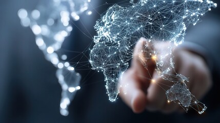 Poster - Interactive Digital Map of Global Networks with Satellite Imagery