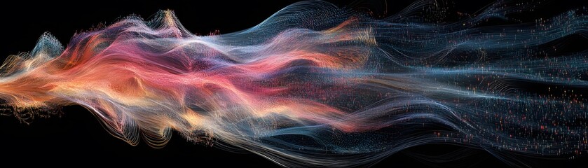 Poster - A captivating abstract representation of flowing colors and light. This artistic image captures the essence of motion and creativity, perfect for design and digital art projects.
