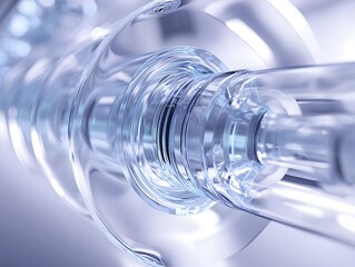 Poster - A close-up view of a transparent mechanical component, showcasing intricate details and a modern design