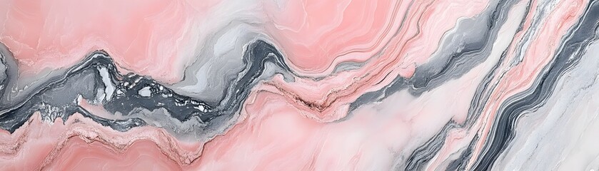 Poster - A stunning abstract design featuring smooth waves of pink and gray, perfect for backgrounds, art projects, and creative designs, conveying elegance and modernity.