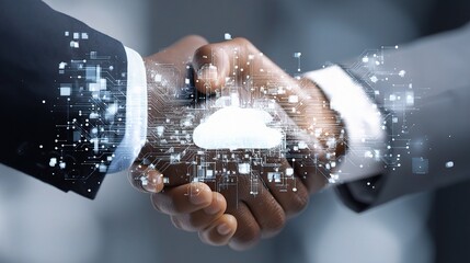 Poster - Business Handshake in Augmented Reality with Digital Effects