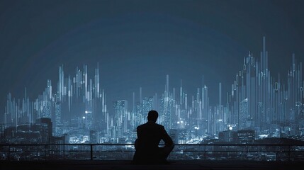 Poster - Financial Planner Analyzing Market Trends in Urban Environment