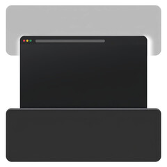 Aufkleber - Digital Interface: A modern and minimalistic illustration of a digital interface, ideal for showcasing websites, software applications, or any type of user-friendly interaction.