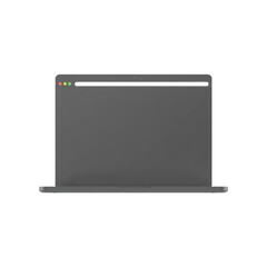 Aufkleber - Minimalist Laptop Icon: A sleek and modern laptop icon, designed with clean lines and a minimalist aesthetic, perfect for representing technology and digital interfaces.