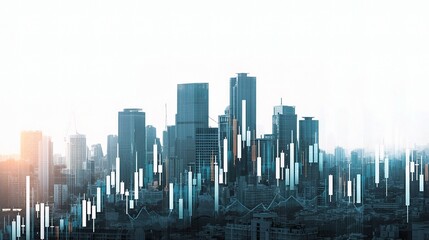 Poster - Dynamic Urban Skyline Merged with Financial Data Visualization