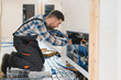 © Serhii - Pipe fitter mounted underfloor heating. Heating system and underfloor heating. Central heating