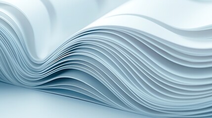 Poster - Abstract White and Blue Booklet Pages Texture