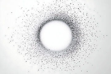 Poster - Light gray background with small white glitter, white glitter in the center of the frame.