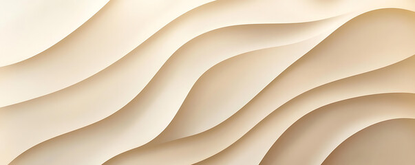 Poster - Light gold background with wavy lines.