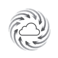 Poster - Cloud Computing Data Transfer Circular Arrows Technology System