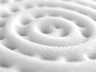 Poster - White Swirl Mesh Texture: Abstract 3D Rendered Background