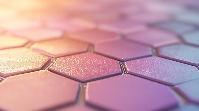 Pink Purple Hexagon Pattern Abstract 3D Background