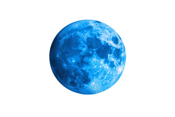 large blue moon in the sky, isolated
