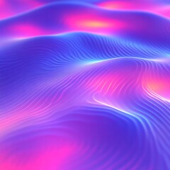 Poster - Abstract vibrant wavy lines.  Dynamic colorful digital art