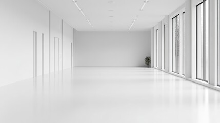  Empty white office space