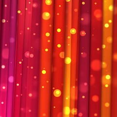 Poster - vibrant, vertical lines, glowing circles