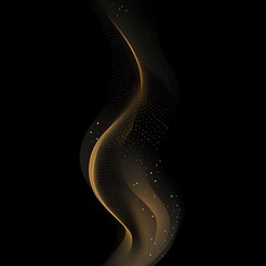 Poster - abstract golden wave design on a dark background. a smooth, elegant, and dynamic flowing golden wave