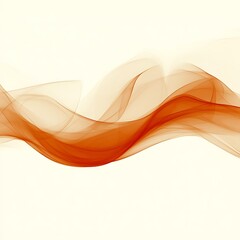 Poster - abstract flowing orange smoke design