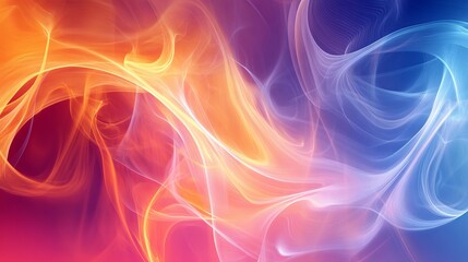 Poster - Abstract Colorful Swirling Waves Digital Art Background Design Elegant Modern Flowing Texture Smooth Gradient Hues Vibrant Energy Dynamic Illustration