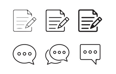 Poster - set of comment speech bubble on white background. chat message speech bubble icon seet.. victor illu
