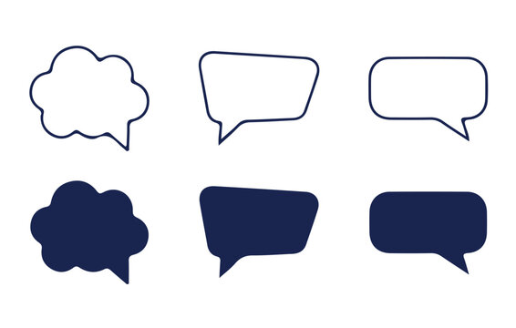 Set of comment speech bubble on white background. Chat message speech bubble icon seet.. victor illustration eps 10.
