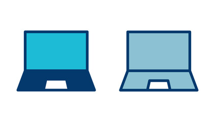 Poster - Laptop icon vector isolated on white background. Laptop vector icon