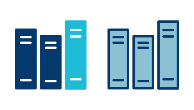 Library icon vector isolated on white background. Book icon vector