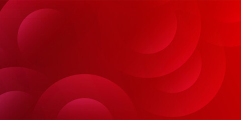 Wall Mural - dynamic red abstract background with layered circular shapes and smooth gradients. vector eps 10