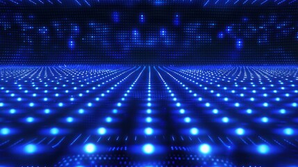 Poster - Blue digital grid with glowing nodes stock photo --ar 16:9 --raw --v 6 Job ID: 3a119941-24b0-439e-b352-183c22e2439c
