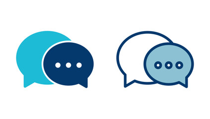Poster - Chat icon vector isolated on white background. Chat vector icon. Speech bubble. message. contact us