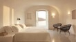 © titik - Santorini suite bedroom sunrise view; vacation rental