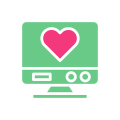 Poster - Online Romance Platform, Virtual Dating Interface