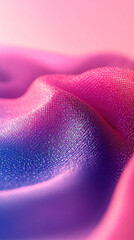 Poster - A pink and blue fabric with a purple stripe. The fabric is very soft and has a shiny texture