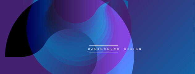 Poster - Abstract fluid shapes overlap, creating vibrant purple, blue gradients. Modern design element for backgrounds, presentations.