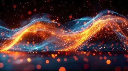 Wall Mural - fast wavy line, fast wave motion, long exposure modern lines, abstract futuristic background,