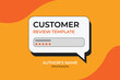 © MH HASIB - customer review template with orange and beige background