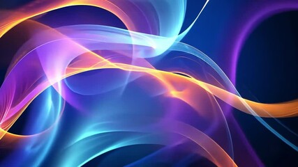 Poster - colorful abstract waves dynamic background of fluid movement and energy in purple, blue, and orange 