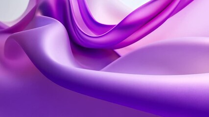 Poster - Abstract purple flowing fabric, elegant waves, soft background, design element
