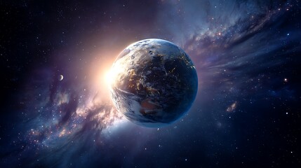 Wall Mural - Stunning high-resolution view of planet Earth from outer space