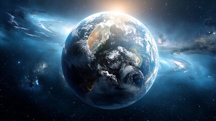 Wall Mural - Stunning high-resolution view of planet Earth from outer space