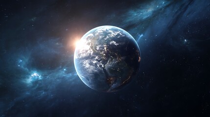 Wall Mural - Stunning high-resolution view of planet Earth from outer space