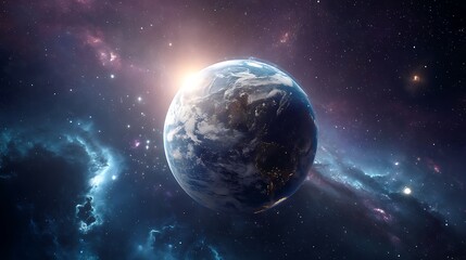 Wall Mural - Stunning high-resolution view of planet Earth from outer space