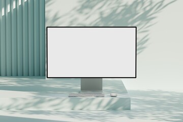 Wall Mural - responsive web design and website mockup, devices mock up, smartphone desktop tablet laptop template