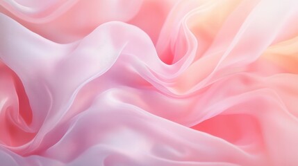 Poster - Soft Pink and Peach Draped Fabric Texture
